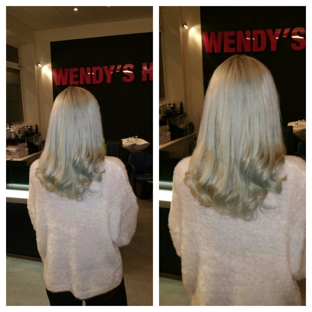 Silverblont hår av Wendys Hair  RAW HAIR